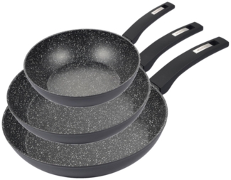 Schäfer Pfanne Bratpfanne Marble Black 20,24, 28 cm - Produkt-Set