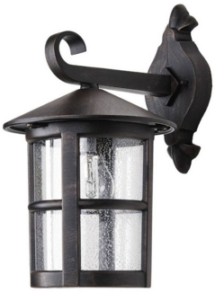 Lindby Außen-Wandleuchte Florentine, dimmbar, Leuchtmittel nicht inklusive, Modern, Aluminium, Polycarbonat, rost, klar, 1 flammig, E27