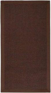 casa pura Sisalteppich Amazonas Dunkelbraun, Teppich in 6 Größen, Teppichläufer, rechteckig, Höhe: 6 mm, Mit Bordüre