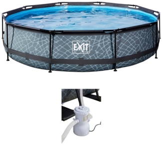 EXIT Swimming Pool Ø 360x76 cm grau