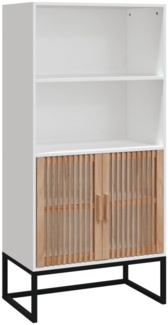 vidaXL Highboard Weiß 60x35x125 cm Holzwerkstoff 352133