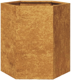 vidaXL Pflanzkübel Sechseckig 46x40x45 Wetterfester Stahl 851120