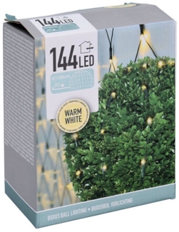 Spetebo LED-Lichternetz LED Buchsbaum Beleuchtung mit 144 LED warm weiß, 144-flammig, Garten Deko Lichtervorhang