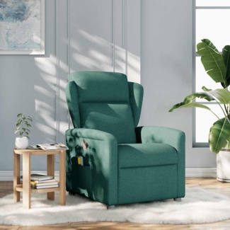 vidaXL Massagesessel Dunkelgrün Stoff 4015592