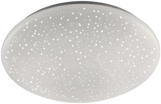 JUST LIGHT 14242-16 LED Deckenleuchte SKYLER weiß rund 39cm Sternenhimmel RGBW