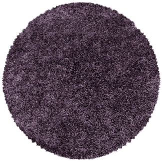 Carpettex Hochflor-Teppich Unicolor - Einfarbig, Rund, Höhe: 30 mm, Einfarbig Runder Teppich Wohnzimmer Shaggy versch. farben und größen