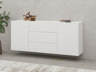 INOSIGN Sideboard Ava, Breite 140 cm, hängend und stehend montierbar, moderne grifflose Kommode, Schubladenschrank, 2Türen/3Schubkästen