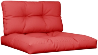 vidaXL Palettenkissen 2-tlg. Rot Stoff 360695