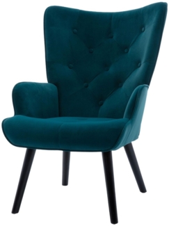 SeedWave Ohrensessel Bequemer Wing Chair, Ergonomischer Hochlehnsessel, Retro-Stil, Retro-Design, Massiver Holzrahmen, Gemütlich & Langlebig