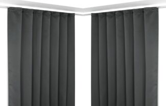 Beautex Verdunkelungsvorhang 2er Set Verdunkelungsgardine mit U-Band, Blackout Vorhang abdunkelnd, Kräuselband (2 St), verdunkelnd