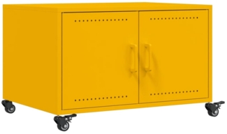 vidaXL Couchtisch Senfgelb 68x50x43,5 cm Kaltgewalzter Stahl 846689