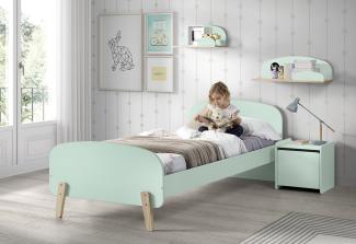 Set Kiddy best. aus Einzelbett, Nachtkonsole, Wandregal 65 cm und Wandregal 45 cm