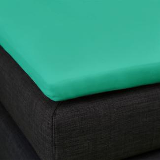Formesse Split-Topper Spannbetttuch La Piccola Duo 1|180x210 - 220 cm| aquamarine