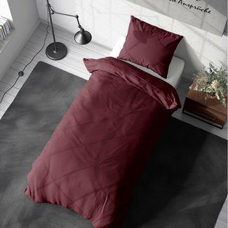 TRENDBUY24 Bettwäsche Renforce Baumwolle Bettwäsche Uni 135 155 Baumwolle, 2 teilig