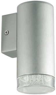 LED Wandleuchte, Aluminium silber, Kunststoff, H 15 cm