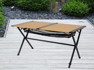 ALU Campingtisch OKLAHOMA klappbar mit Stauraum, 140x80cm