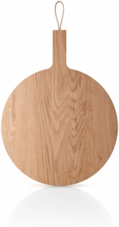 Eva Solo Nordic kitchen Holzschneidebrett, Brett, Pizzabrett, Küchenbrett, Eiche/Leder, Ø 35 cm, 520423