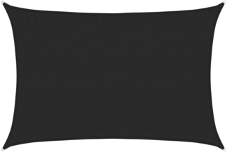 vidaXL Sonnensegel 160 g/m² Schwarz 3,5x5 m HDPE 311737