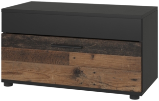 Wohnzimmerschrank Berno Schwarz/Oldstyle 70.8 x 38.9 cm mit Klapptür Vicco