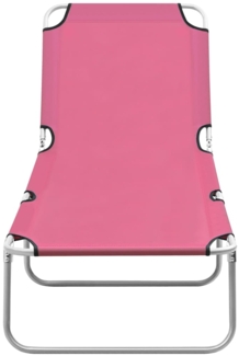 vidaXL Klappliege Stahl und Stoff Rosa 310330