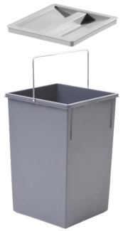 Hailo Inneneimer 1091309 hellgrau 15 L 220 x 230 x 350 mm mit Deckel