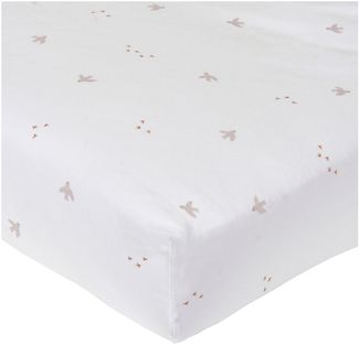 Nanami Bird Spannbettlaken - 40 x 80/90 cm - Weiß