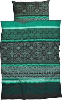 CASATEX Bettwäsche Giuliana, Satin, 3 teilig, außergewöhnliches Design, intensive Farben