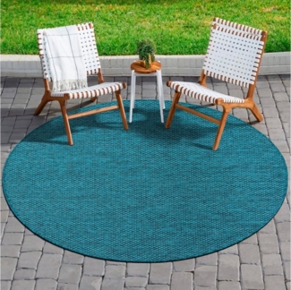 Sanat Teppich Melissa 8000, rund, Höhe: 10 mm, Kurzflor, In -und Outdoor geeignet, Wohnzimmer