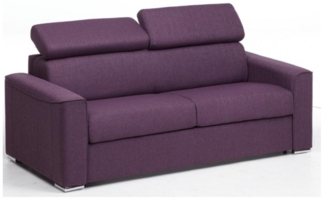 Schlafsofa 3-Sitzer Stoff VIZIR - Violett - Liegefläche: 140 cm - Matratzenhöhe: 18 cm