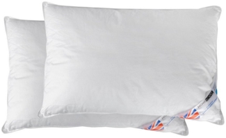 Homescapes Microfaserkissen Microfaser-Kopfkissen, 2 Stück, 48x74 cm, Füllung: 100% Super Mikrofaser, Bauchschläfer, Rückenschläfer, Seitenschläfer, Gemischt