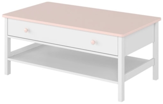 Couchtisch "Luna" Beistelltisch 110x60cm weiß rosa
