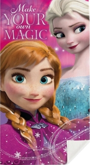 Disney Strandtücher Frozen Handtuch Kinder Badetuch XXL Anna Elsa die Eiskönigin 70x140 cm, 100 % Baumwolle