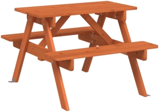 vidaXL Picknicktisch für 4 Kinder mit Schirmloch Massivholz Tanne 4008984