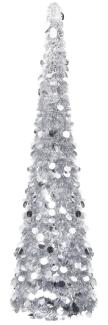 vidaXL Künstlicher Pop-Up-Weihnachtsbaum Silber 180 cm PET 320993