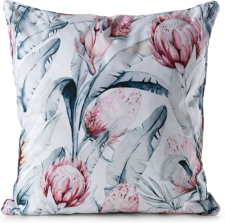 Kissenbezug Garten Wassefest Outdoor 32A 45X45 weiß blau