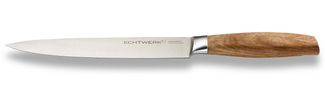 ECHTWERK Schinkenmesser Classic Edition, Filetiermesser, Edelstahl, Klingenlänge 20 cm, Griff aus Akazienholz