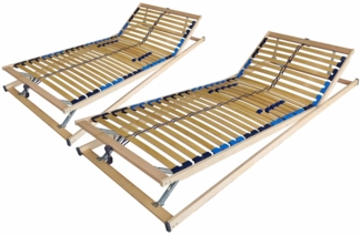 Set mit 2x Lattenrost 28 Leisten. 80x200 cm. verstellbar