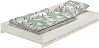 Niederflurbett metallfrei 120x200 Futon metallfreier Lattenrost, Fichte unbehandelt V-60.97-12ohne Zubehör