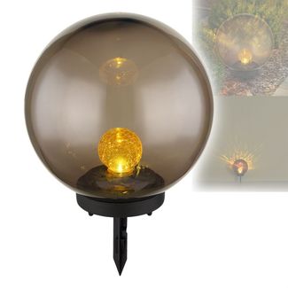Solarleuchte Garten Kugeln Glas Solarlampe Außen Leuchte Solar mit Pflegetuch