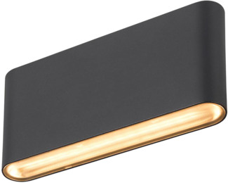SLV 1007144 OVAL 18 WL Außenleuchte Wandaufbauleuchte schwarz CCT Switch IP65