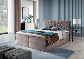 Boxspringbett CARERRA 140x200 cm Altrosa