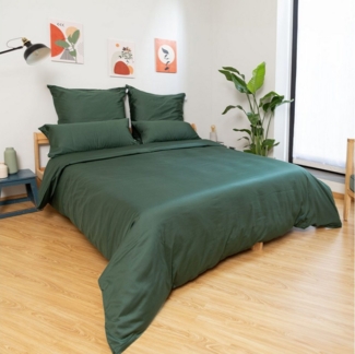 Wolkenfeld Bettwäsche Edel Mako-Satin Bettwäsche, unfassbar weich, Mako-Satin, 2 teilig, 135x200 cm, 155x220 & Übergrößen I inkl. Kissenbezüge 80x80 I Uni