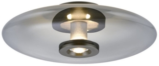 Paul Neuhaus LED Deckenleuchte LED Deckenlampe PURE Vitrum Rauchglas, dimmbar über Tronic Dimmer, 1xLED-Board/13,30W/2700K, warmweiß, Wandlampe oder Deckenlampe Glasschirm Rauchglas