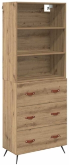 vidaXL Highboard Artisan-Eiche 69,5 x 34 x 180 cm Holzwerkstoff 3415899