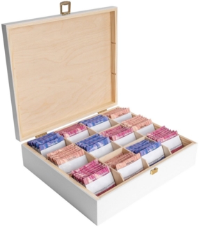 Creative Deco Teedose Teebox Holz aus Natürlichem Kiefernholz, Teebox Holz mit Deckel