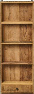 Ib Laursen - Wandregal Regal 4 Fächer 1 Schublade Holz Unika 33x93cm 21039-30