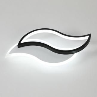 Goeco Deckenleuchte Acryl-Dekolampe,Blattlampe,für Garderobe,Schlafzimmer,Flur,Restaurant, Integrierte LED-Beleuchtung, Kaltweiß