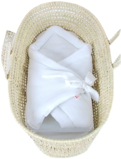 Einschlagdecke BABYLUX Einschlagdecke Musselin BABYHÖRNCHEN 75 x 75 cm Neugeborene, BabyLux, Weiß