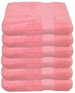 Julie Julsen Handtücher 6-Handtücher-Rosa-Handtuch 50 x 100 cm, Baumwolle (6-St)