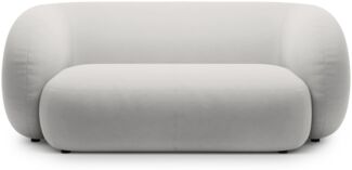 Micadoni Sofa Kate 2-Sitzer Samt Hellgrau